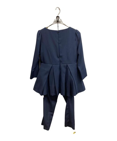 RUIRUE BOUTIQUE（ルイルエブティック）RUIRUE BOUTIQUE (ルイルエブティック) レイヤードペプラムトップス＆スリムテーパードパンツ/RUIRUE BOUTIQUE ネイビー サイズ:M 未使用品の古着・服飾アイテム