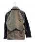 Harris Tweed (ハリスツイード) レザー切替ツイードジャケット/Harris Tweedジャケット ベージュ サイズ:XS：10000円