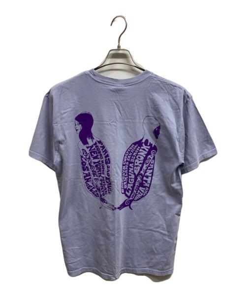 stussy（ステューシー）stussy (ステューシー) プリントTシャツ ブルー サイズ:Mの古着・服飾アイテム