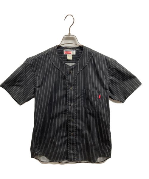 SUPREME（シュプリーム）Supreme (シュプリーム) COMME des GARCONS SHIRT (コムデギャルソンシャツ) baseball shirt ブラック サイズ:Ｓの古着・服飾アイテム