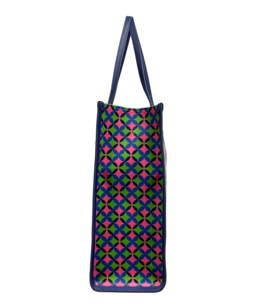 Kate Spade（ケイトスペード）Kate Spade (ケイトスペード) ゴッサム パティオタイル エクストラ ラージ トート トートバッグ/Kate Spadeバッグ ネイビー×グリーンの古着・服飾アイテム