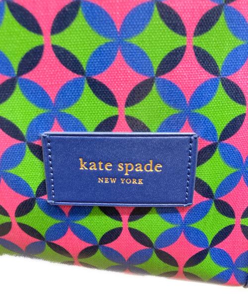 Kate Spade（ケイトスペード）Kate Spade (ケイトスペード) ゴッサム パティオタイル エクストラ ラージ トート トートバッグ/Kate Spadeバッグ ネイビー×グリーンの古着・服飾アイテム