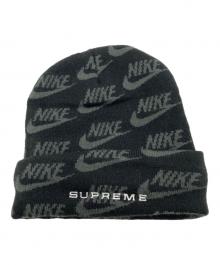 SUPREME×NIKE（シュプリーム×ナイキ）の古着「Jacquard Logos Beanie/Supreme/NIKE」｜ブラック