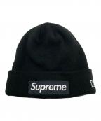 New Era×SUPREMEニューエラ×シュプリーム）の古着「ニット帽/Supreme/New Era」｜ブラック