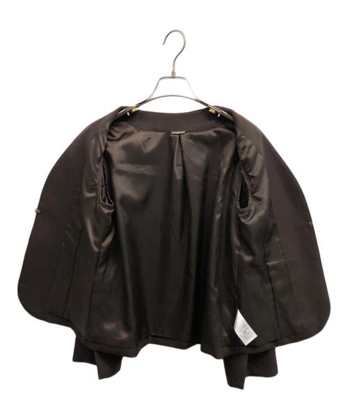Snidel（スナイデル）Snidel (スナイデル) ノーカラージャケット ブラウン サイズ:FREEの古着・服飾アイテム
