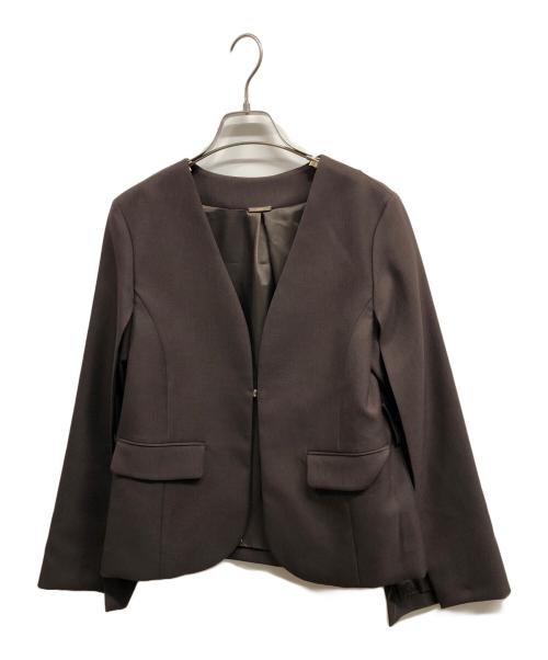 Snidel（スナイデル）Snidel (スナイデル) ノーカラージャケット ブラウン サイズ:FREEの古着・服飾アイテム