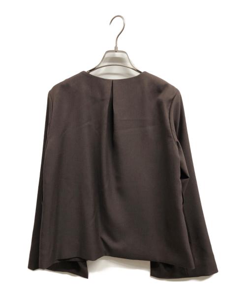Snidel（スナイデル）Snidel (スナイデル) ノーカラージャケット ブラウン サイズ:FREEの古着・服飾アイテム