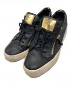 GIUSEPPE ZANOTTIジュゼッペザノッティ）の古着「ローカットスニーカー/GIUSEPPE ZANOTTIスニーカー」｜ブラック