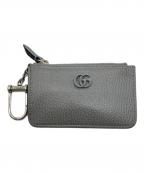 GUCCIグッチ）の古着「ダブルG キーチェーン付き カード＆コインケース」｜グレー