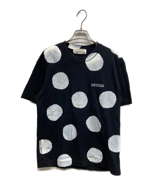 10 corso como COMME des GARCONS（ディエチコルソコモ・コムデギャルソン）10 corso como COMME des GARCONS (ディエチコルソコモ・コムデギャルソン) ドット柄Tシャツ ブラック サイズ:Mの古着・服飾アイテム