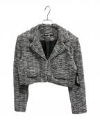 Karl Lagerfeldカール ラガーフェルド）の古着「CROPPED METALLIC TWEED CO-ORD JACKET」｜グレー