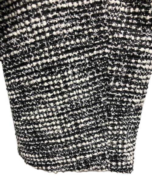 Karl Lagerfeld（カール ラガーフェルド）KARL LAGERFELD (カール ラガーフェルド) CROPPED METALLIC TWEED CO-ORD JACKET グレー サイズ:12の古着・服飾アイテム