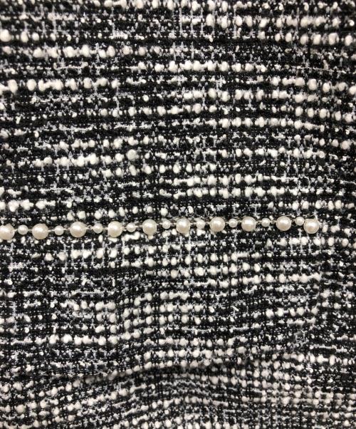 Karl Lagerfeld（カール ラガーフェルド）KARL LAGERFELD (カール ラガーフェルド) CROPPED METALLIC TWEED CO-ORD JACKET グレー サイズ:12の古着・服飾アイテム