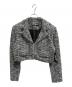 KARL LAGERFELD（カール ラガーフェルド）の古着「CROPPED METALLIC TWEED CO-ORD JACKET」｜グレー