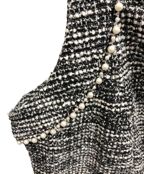Karl Lagerfeld（カール ラガーフェルド）KARL LAGERFELD (カール ラガーフェルド) Metallic Tweed Mini Co Ord Dress グレー サイズ:12の古着・服飾アイテム