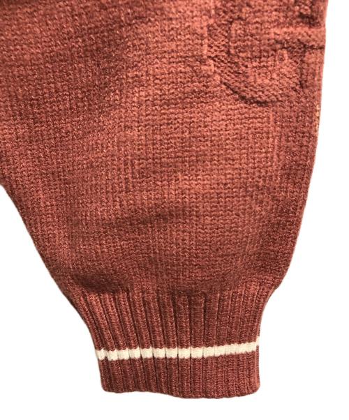 GUESS（ゲス）GUESS (ゲス) ラインストーンVネックニット/GUESS/ニット ブラウン サイズ:XXLの古着・服飾アイテム