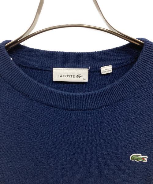 LACOSTE（ラコステ）LACOSTE (ラコステ) レスポンシブルウールニットセーター/LACOSTE/ニット ネイビー サイズ:34の古着・服飾アイテム
