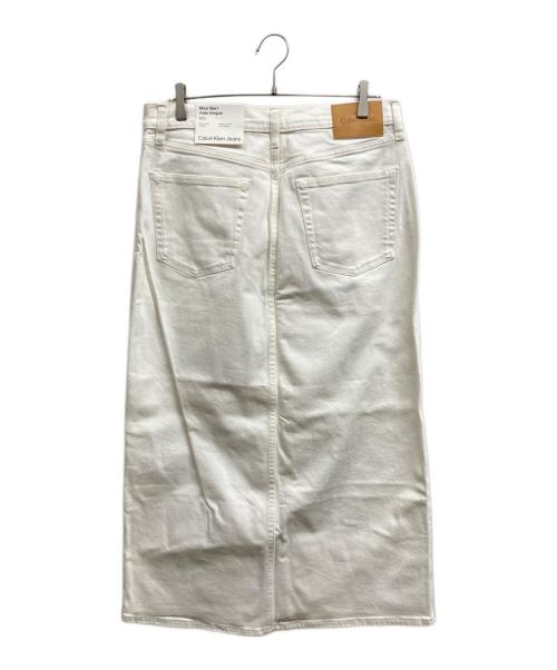 Calvin Klein（カルバンクライン）Calvin Klein (カルバンクライン) デニムスカート ホワイト サイズ:31の古着・服飾アイテム