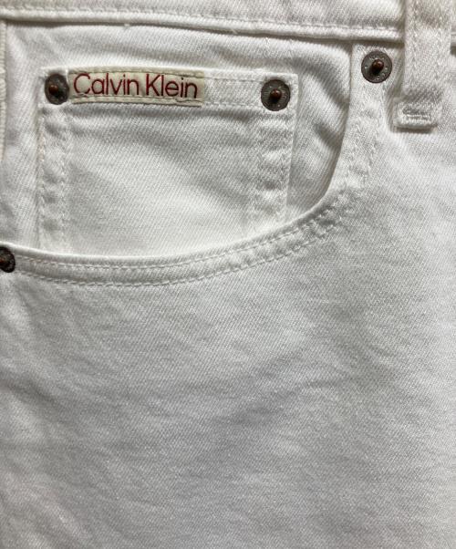 Calvin Klein（カルバンクライン）Calvin Klein (カルバンクライン) デニムスカート ホワイト サイズ:31の古着・服飾アイテム