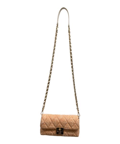 Kate Spade（ケイトスペード）Kate Spade (ケイトスペード) キャリーツイードショルダーバッグ オレンジの古着・服飾アイテム