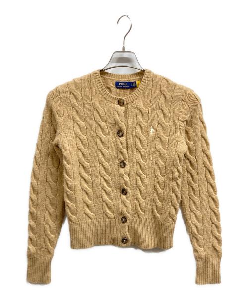 POLO RALPH LAUREN（ポロ・ラルフローレン）POLO RALPH LAUREN (ポロ・ラルフローレン) カシミヤ混カーディガン ベージュ サイズ:XSの古着・服飾アイテム