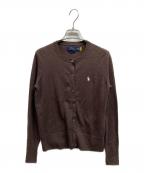 POLO RALPH LAURENポロ・ラルフローレン）の古着「ロゴカーディガン/POLO RALPH LAUREN」｜ブラウン