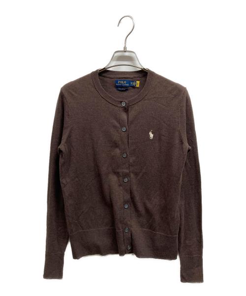 POLO RALPH LAUREN（ポロ・ラルフローレン）POLO RALPH LAUREN (ポロ・ラルフローレン) ロゴカーディガン/POLO RALPH LAUREN ブラウン サイズ:XSの古着・服飾アイテム