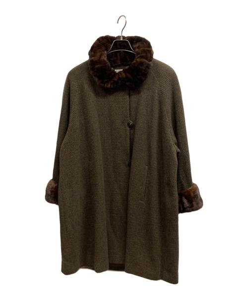 icristalli（アイクリスタリー）icristalli (アイクリスタリー) カシミヤコート ブラウン サイズ:FREEの古着・服飾アイテム
