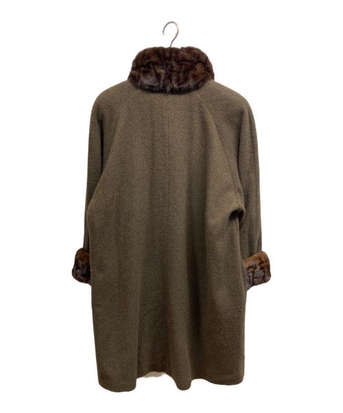 icristalli（アイクリスタリー）icristalli (アイクリスタリー) カシミヤコート ブラウン サイズ:FREEの古着・服飾アイテム