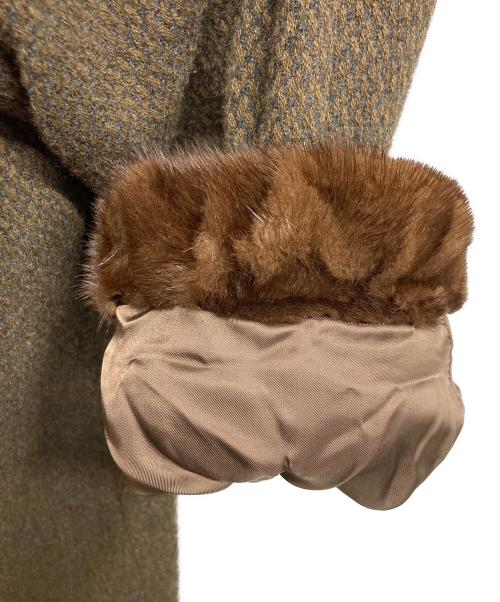 icristalli（アイクリスタリー）icristalli (アイクリスタリー) カシミヤコート ブラウン サイズ:FREEの古着・服飾アイテム