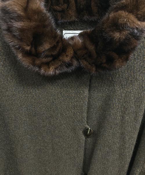 icristalli（アイクリスタリー）icristalli (アイクリスタリー) カシミヤコート ブラウン サイズ:FREEの古着・服飾アイテム