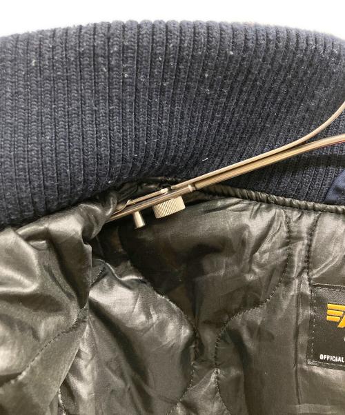 ALPHA（アルファ）ALPHA (アルファ) HOODED RIB JACKET ネイビー サイズ:Mの古着・服飾アイテム
