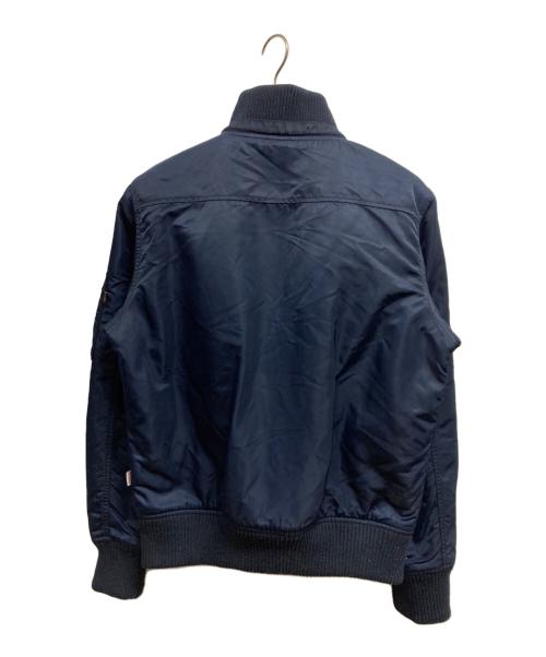 ALPHA（アルファ）ALPHA (アルファ) HOODED RIB JACKET ネイビー サイズ:Mの古着・服飾アイテム