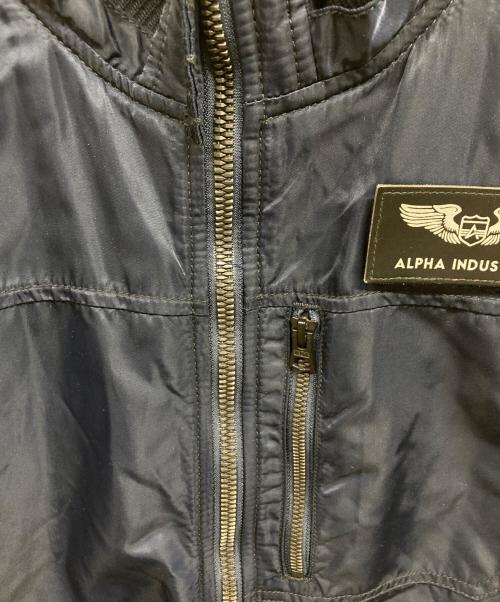 ALPHA（アルファ）ALPHA (アルファ) HOODED RIB JACKET ネイビー サイズ:Mの古着・服飾アイテム