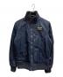 ALPHA（アルファ）の古着「HOODED RIB JACKET」｜ネイビー