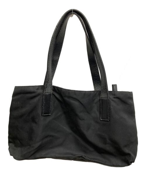 PRADA（プラダ）PRADA (プラダ) ３角プレートハンドバッグ ブラックの古着・服飾アイテム