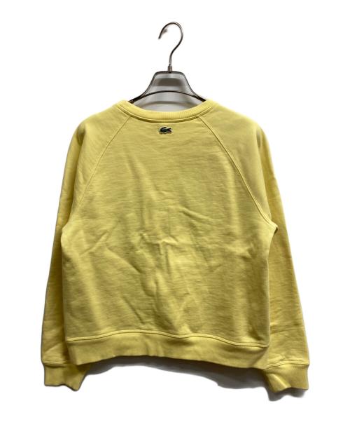 LACOSTE（ラコステ）LACOSTE (ラコステ) フロッキークロックプリントスウェットシャツ イエロー サイズ:36の古着・服飾アイテム