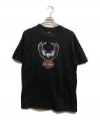 HARLEY-DAVIDSONハーレーダビッドソン）の古着「イーグルプリントTシャツ」｜ブラック