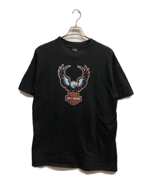 HARLEY-DAVIDSON（ハーレーダビッドソン）HARLEY-DAVIDSON (ハーレーダビッドソン) イーグルプリントTシャツ ブラック サイズ:XLの古着・服飾アイテム