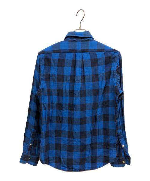 POLO RALPH LAUREN（ポロ・ラルフローレン）POLO RALPH LAUREN (ポロ・ラルフローレン) クラシック フィット チェック ダブルフェイス シャツ ブルー×ブラック サイズ:Sの古着・服飾アイテム