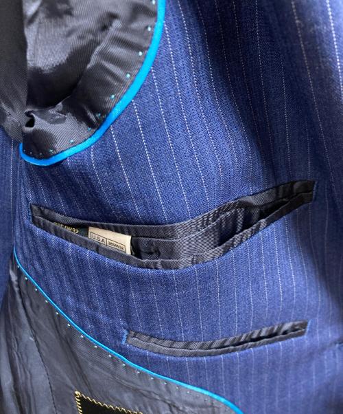 BROOKS BROTHERS（ブルックスブラザーズ）BROOKS BROTHERS (ブルックスブラザーズ) ストライプセットアップスーツ ネイビー サイズ:38S/W32の古着・服飾アイテム