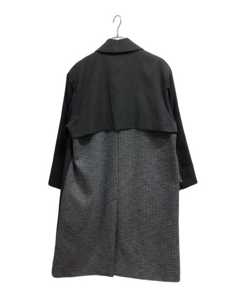 MAISON SPECIAL（メゾンスペシャル）MAISON SPECIAL (メゾンスペシャル) ミックスファブリックドッキングコート ブラック サイズ:01の古着・服飾アイテム