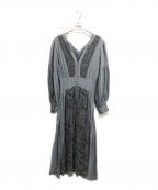 Ameriアメリ）の古着「MEDI EMBROIDERY TULLE LACE DRESS」｜ブルー