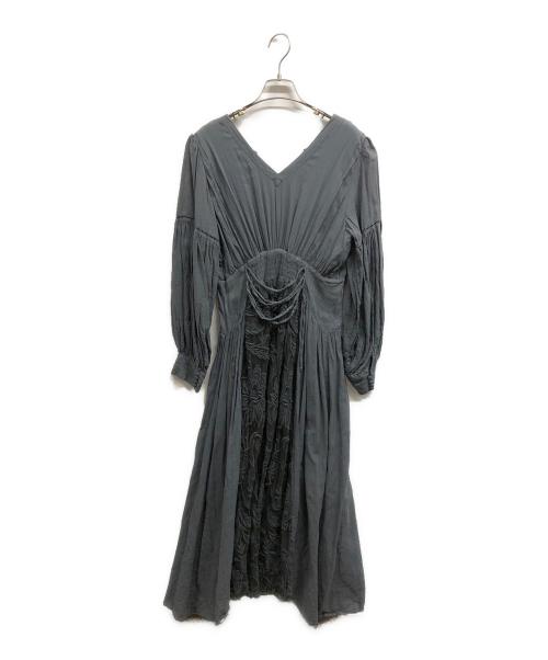 Ameri（アメリ）AMERI (アメリ) MEDI EMBROIDERY TULLE LACE DRESS ブルー サイズ:Sの古着・服飾アイテム