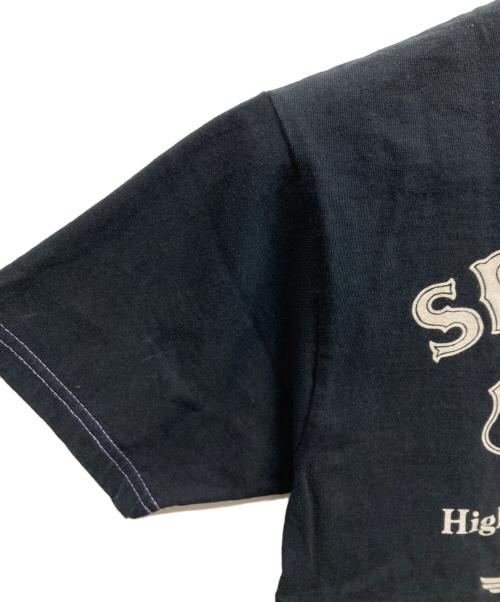 THE FLAT HEAD（ザ・フラットヘッド）THE FLAT HEAD (ザ・フラットヘッド) プリントTシャツ ブラック サイズ:38の古着・服飾アイテム