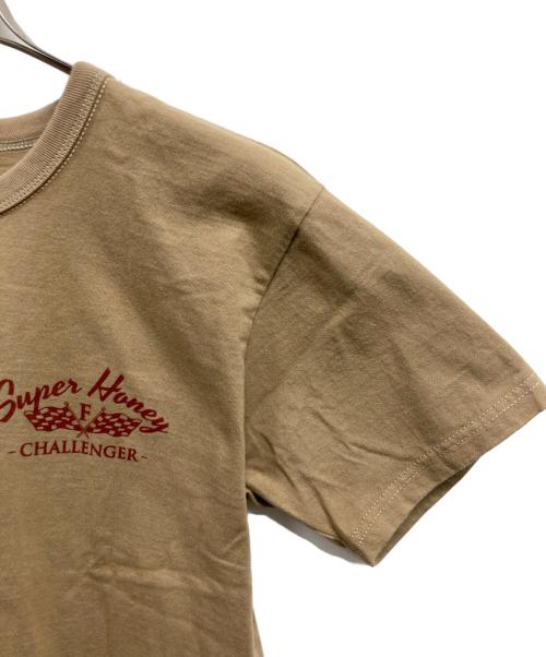 THE FLAT HEAD（ザ・フラットヘッド）THE FLAT HEAD (ザ・フラットヘッド) プリントTシャツ ベージュ サイズ:40の古着・服飾アイテム