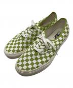 VANSヴァンズ）の古着「チェッカーボードローカットスニーカー」｜ホワイト×グリーン