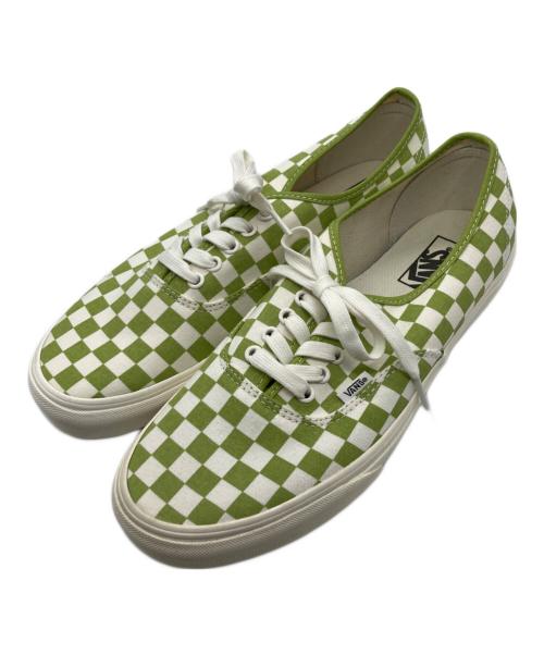 VANS（ヴァンズ）VANS (ヴァンズ) チェッカーボードローカットスニーカー ホワイト×グリーン サイズ:29の古着・服飾アイテム