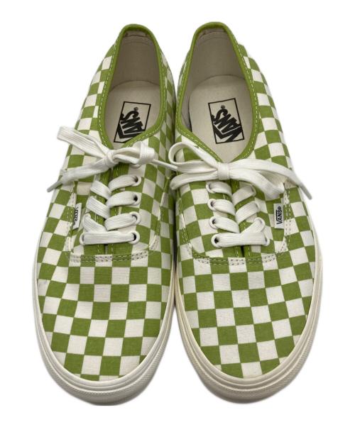 VANS（ヴァンズ）VANS (ヴァンズ) チェッカーボードローカットスニーカー ホワイト×グリーン サイズ:29の古着・服飾アイテム