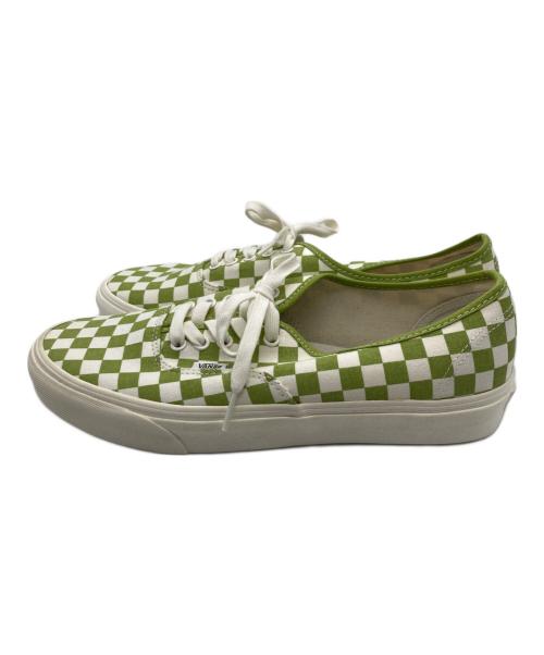 VANS（ヴァンズ）VANS (ヴァンズ) チェッカーボードローカットスニーカー ホワイト×グリーン サイズ:29の古着・服飾アイテム